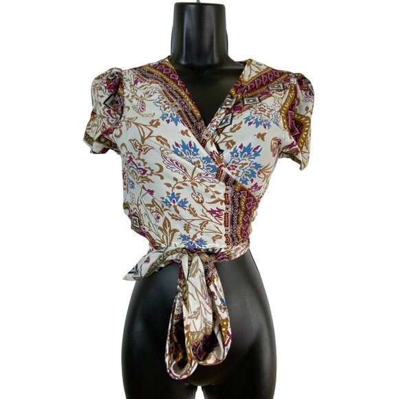 Bohemian Two-Piece Set Size Large Floral & Geometric Pattern Hippie Western Y2K - Picture 3 of 9